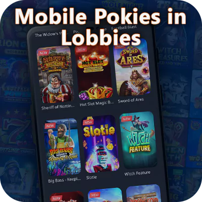 great diversity of mobile pokies games in Australian casinos