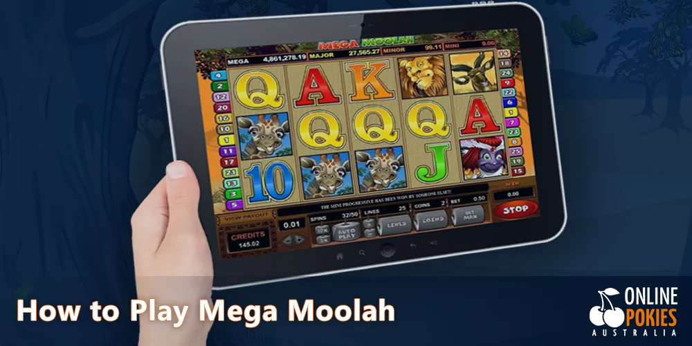 Instruction for Australian players on How to Play Mega Moolah game