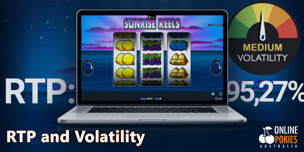 RTP 95,27% and Medium Volatility in Sunrise Reels Pokie