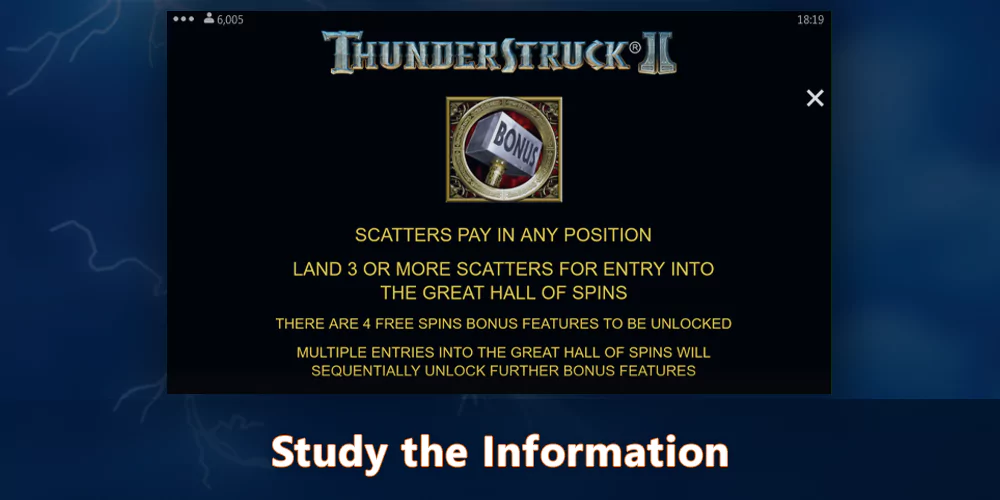 Learn information about the Thunderstruck 2 Pokie