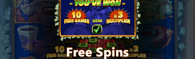 Free spins in Cash Bandits 2 pokie