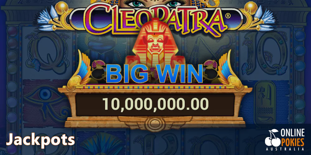 Get a big win at Cleopatra Pokie - up to AU$10000000