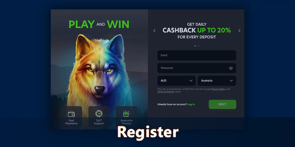 Register a casino account to play Pokies