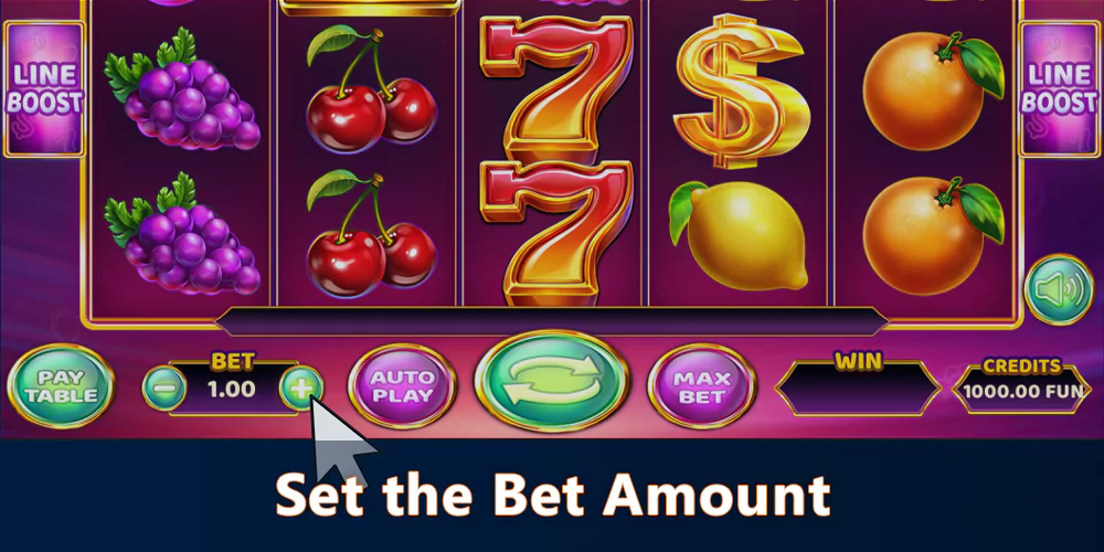 Set the Bet Amount at 20 Boost Hot pokie