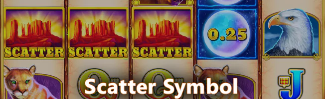 Scatter Symbol in Wolf Gold pokie