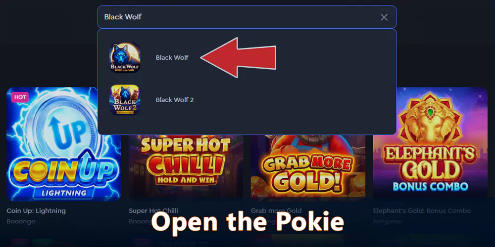 Open the Black Wolf pokie