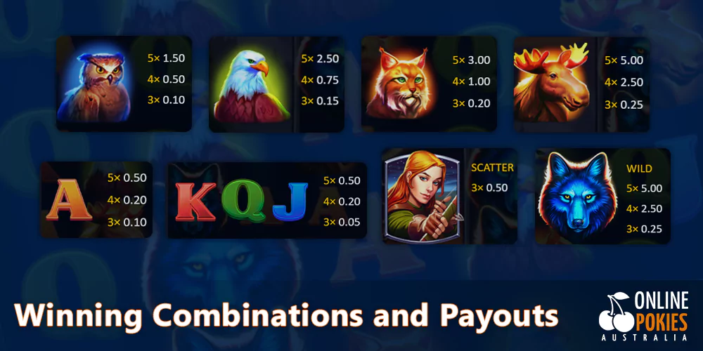 Winning Combinations and Payouts in Black Wolf pokie for Aussies