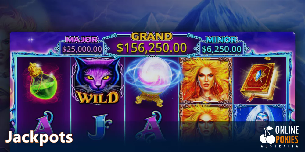 Types of Jackpots in the Wild Spells pokie