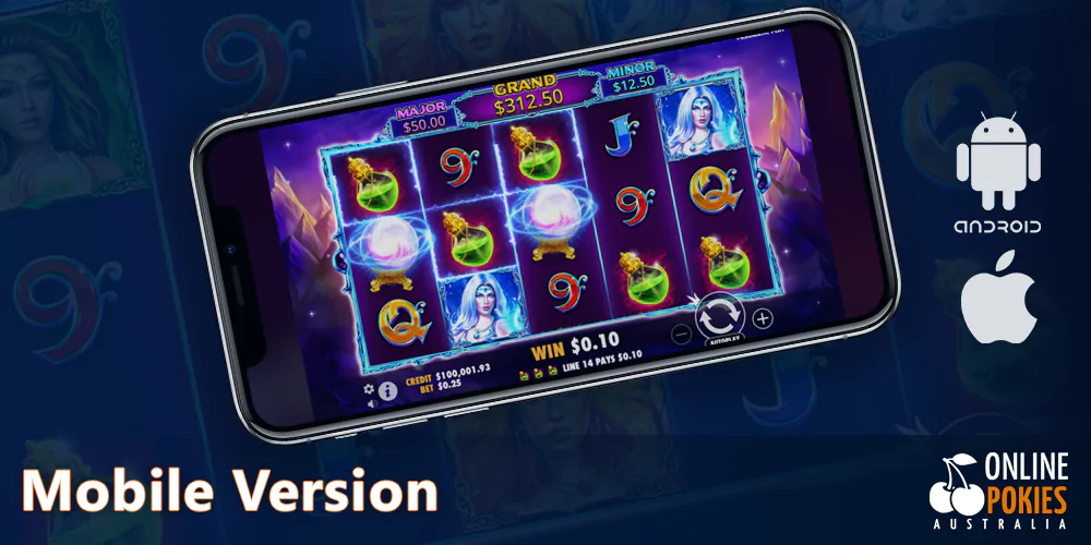 Play Wild Spells pokie on mobile app